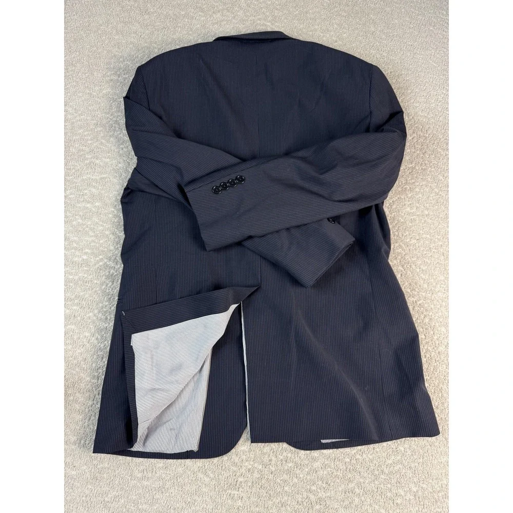 Brooks Brothers Blazer Mens 40 Regular Navy Pinstripe Explorer Regent Fit Jacket